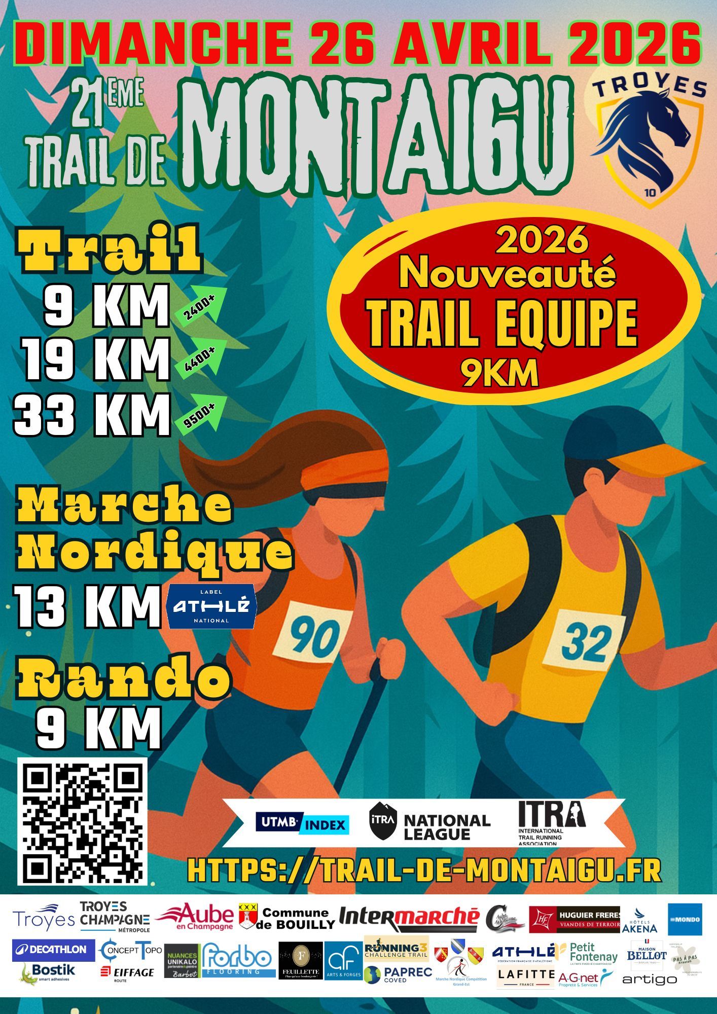 Affiche Trail de Montaigu 2026